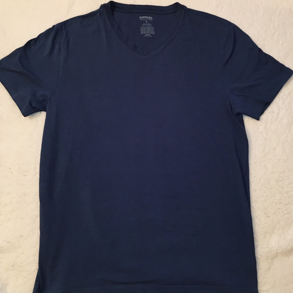 EXPRESS - MEN’S NAVY BLUE VNECK COTTON T-SHIRT